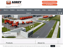 Tablet Screenshot of abbeymachinery.com